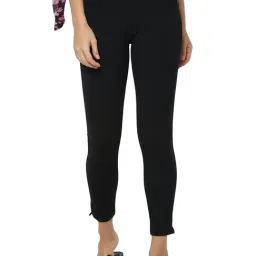 Allen Solly Black Regular Fit Flat Front Trousers-32