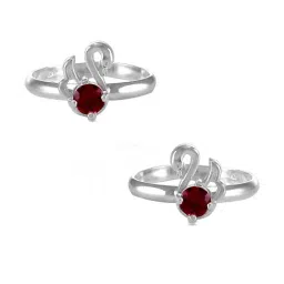 Taraash 92.5 Sterling Silver Peacock Toe Rings for Women - Set of 2-17