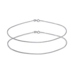 Taraash 92.5 Sterling Silver Anklet for Women - Set of 2-image-40