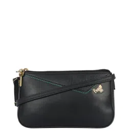 Baggit Black Textured Medium Sling Handbag-image-42