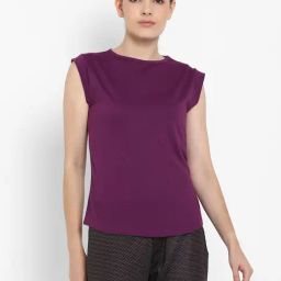 Appulse Purple Cotton Slim Fit T-Shirt-image-98