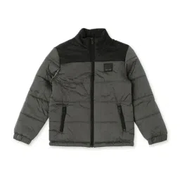 Pepe Jeans Kids Black & Grey Color Block Full Sleeves Jacket-image-69