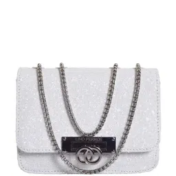 Lino Perros White Textured Medium Sling Handbag-image-58