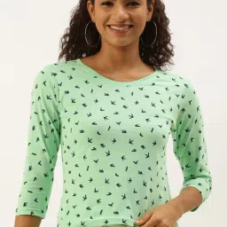 Kryptic Pista Green Printed Cotton T-Shirt-picture-30