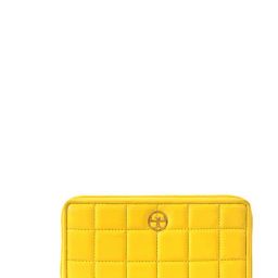 Eske Yellow Quilted Zip Around Wallet for Women-image-21