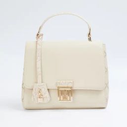 Elle White Textured Handbag-picture-37