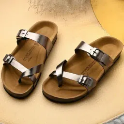 hoversoul Hoversole Women's Kayla Mystic Bronze Cork Cross Strap Sandals-picture-24
