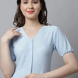 JAKANARY Women Puff Sleeves Regular Top-image-50