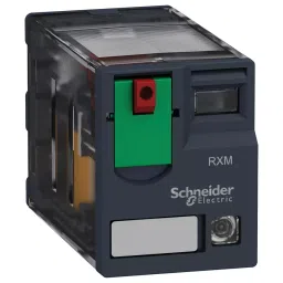 SCHNEIDER ELECTRIC Power Relays RELAY, DPDT, 250VAC, 12A, RXM2AB2BD-19
