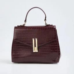 Code by Lifestyle Maroon Animal Effect Handbag-82