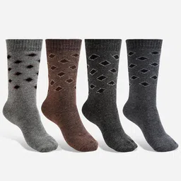 Texlon Pack Of 4 Patterned Calf-Length Socks-15