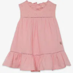 Ed-a-Mamma Girls Pink Cotton Embroidery Casual Top-image-48