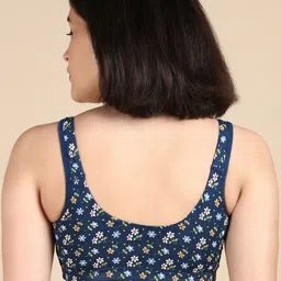 &CIRCUS Printed High Coverage Non-Padded Non Wired Moisture Wicking MicroModal Lounge Bra image 2