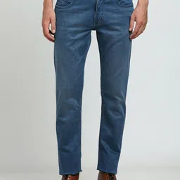 Turtle Men Narrow Tapered Fit Light Fade Stretchable Jeans-image-94