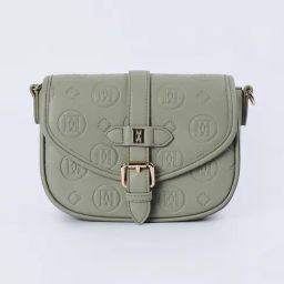 Elle Green Textured Shoulder Handbag-picture-44
