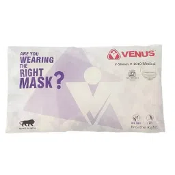 Venus Unisex Melt Blown Layer Disposable Mask with Super Soft Elastic and Nose Clip (Pack of 50)-40