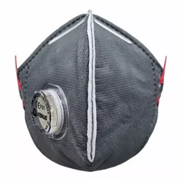 Venus FFP2 NR D Universal Fit Nose Mask with Volv Embedded Nose Clip Flat Fold Grey for Pollution Dust Protection Use, V-420 (Pack of 35 Pcs)-picture-36