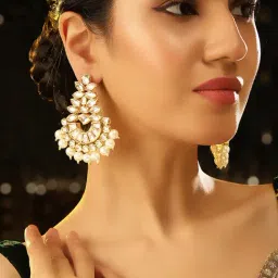 Priyaasi Classic Gold Brass Earrings-picture-24