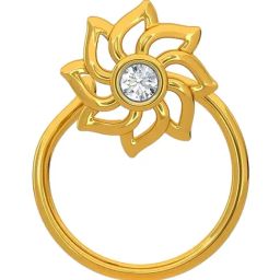 Kisna Diamond & Gold Jewellery 18k Gold & Diamond WrenNosepin for Women-image-55