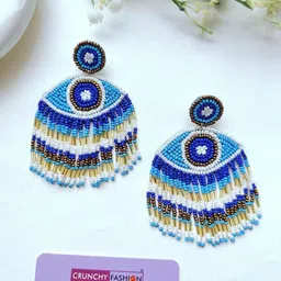 Crunchy Fashion Artificial Beaded Contemporary Drop Earrings-image-86
