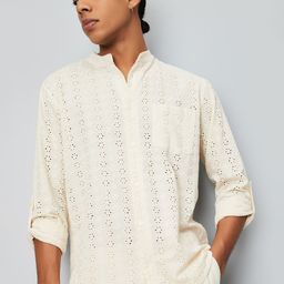 max Men Geometric Embroidered Thread Work Kurta-picture-14