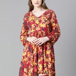 Oxolloxo Multicolor Floral Print A Line Dress-picture-46