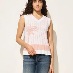 Only White Solid Sweater Vest-image-13