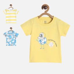 MINIKLUB Multi New Born And Baby Boys Half Sleeve T-Shirt-image-96