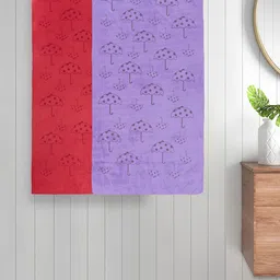 Myntra Elegant Homes Red & Blue 2 Pieces Printed Cotton 420 GSM Bath Towels-image-23