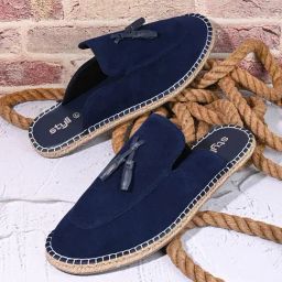 Styli Men's Navy Blue Mule Shoes-picture-44