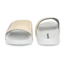 OFF LIMITS Women's Beige & White Slides image 5