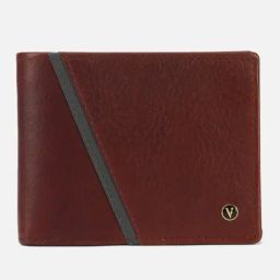 Van Heusen Brown Leather Solid Bi-Fold Wallet-image-89