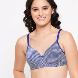 Clovia Blue Striped T-Shirt Bra-picture-45