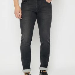 Duke Grey Blended Smart Fit Washed Jeans-image-30