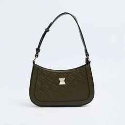 Elle Green Textured Shoulder Handbag-picture-11