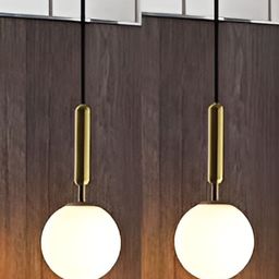 KINIS Gold-Toned & White Spherical Shaped Ceiling Lamp-picture-29