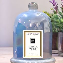 Soi FlameCraft Blue Mahogany Woods Bell Jar Scented Candle-image-75