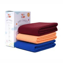 TIDY SLEEP Maroon 3 Pieces Cotton Waterproof & Breathable Mattress Protectors-image-99