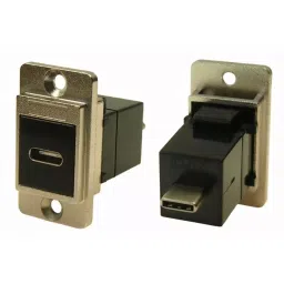 RS PRO Straight Panel Mount USB Connector 2 Port Type F to M, 2354758-image-76