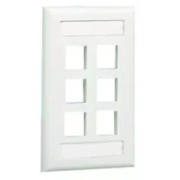 PANDUIT Faceplates VERTICAL FACEPLATE, 6 MODULE, WHITE, NK6FWHY-picture-5