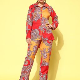 BAESD Paisley Printed Shirt Collar Shirt & Trousers Co-Ords-picture-38