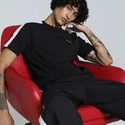 Puma T7Brand Logo Printed Pure Cotton Short Sleeve T-Shirt-image-73