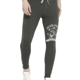 Duke Olive Regular Fit Cotton Joggers-picture-19