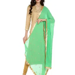 Dupatta Bazaar Green Dupatta-image-41
