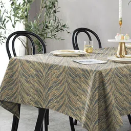 Aura Grey Floral 6-Seater Table Cover-image-94