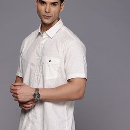 Louis Philippe Sport Slim Fit Opaque Ethnic Motifs Printed Pure Cotton Casual Shirt-picture-23
