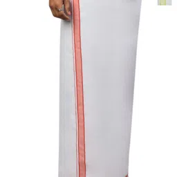 Ramraj Men Pack of 2 Solid Dhoti With Border-44
