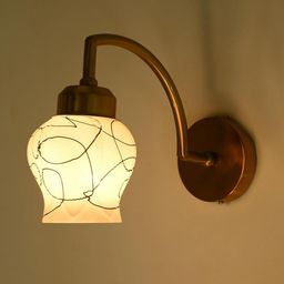 SOMIL White & Black Printed Glass Cylinder Shaped Wall Lamp-image-62