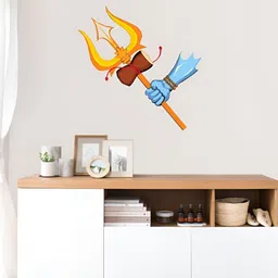 Decor Villa Multicolor Shiva Trishul Wall Sticker-picture-22