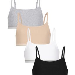 Charm n Cherish Pack Of 2 Solid Beginners Bra - Grey Beige White & Black-image-19